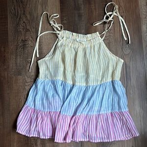 Blu Pepper Tie Strap Top